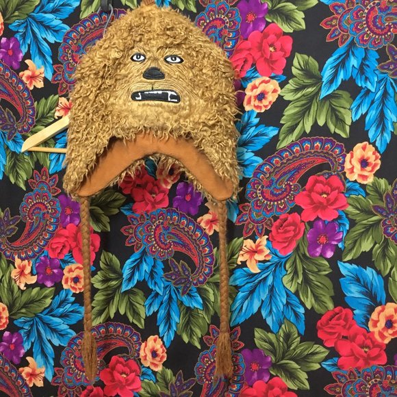 MEN'S STAR WARS FORCE AWAKENS CHEWBACCA CHARACTER BEANIE HAT WOOKIE FURRY FUZZY - Picture 2 of 4